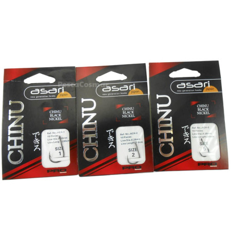 Anzuelo montado Asari Chinu Black Nickel