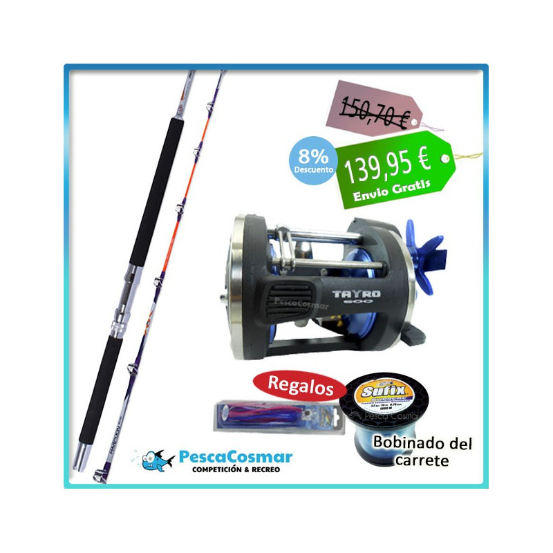 Equipo Pesca Curricán Harpoon Tayro