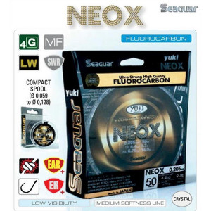 Seaguar Neox Yuki, caja detalle 0,205mm/50m con especificaciones técnicas