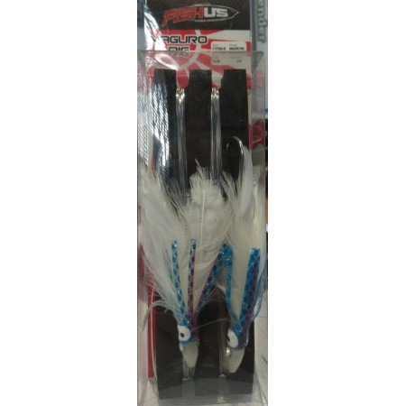 Tako Rig Maguro Fish Us, doble aparejo curricán con plumas y cabeza azul