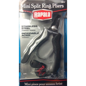 Mini Alicate Rapala Reemplaza Anillas en negro con mango de goma ergonómico 2