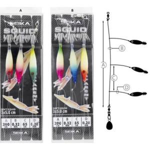 Aparejo Seika Leader Squid Transparent