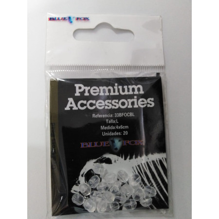Perla Oval Perforada Blue Fox, envase Premium Accessories 20 uds