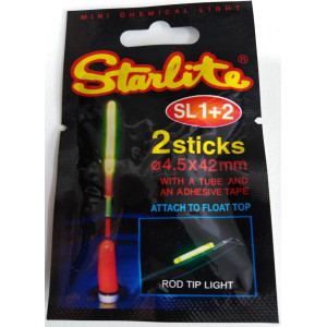 Blister del Luminoso Starlite SL 1+2 con los dos bastones químicos