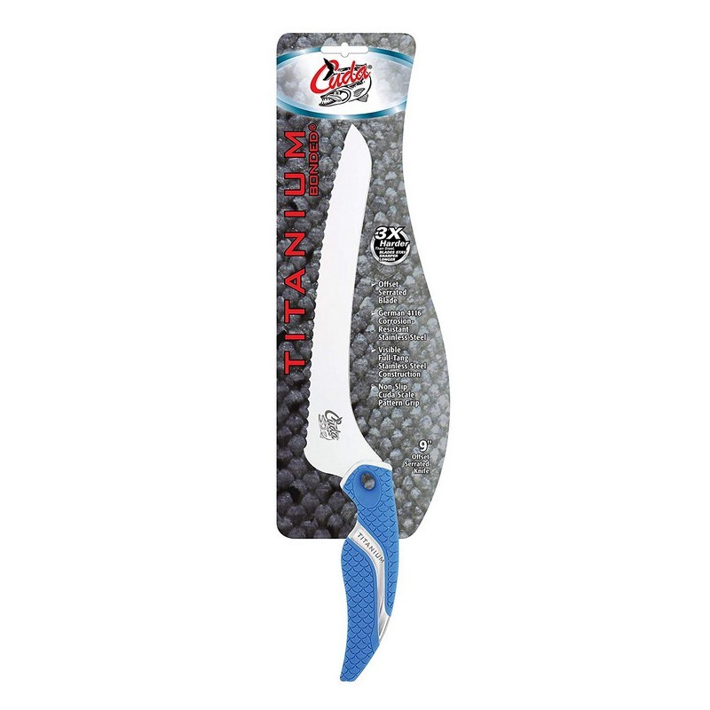 Cuchillo Serrado Offset 9" Cuda Titanium Bonded