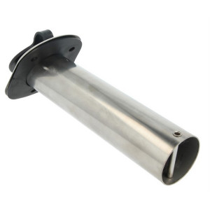 Porta cañas Inox Empotrable con el tapón de goma negro abatible 2