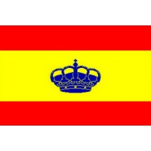 Bandera española con corona embarcación