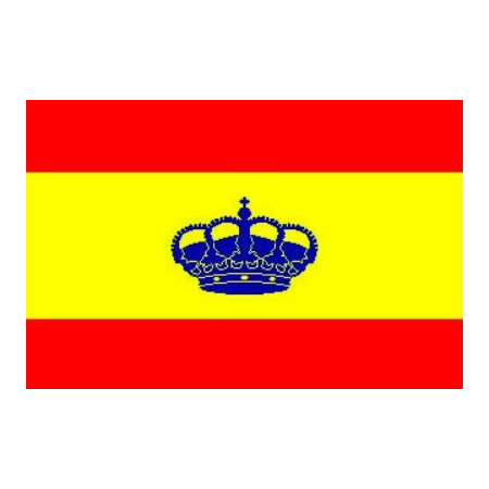 Bandera española con corona embarcación