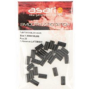 Tubos Dobles Asari Negro 25Und.