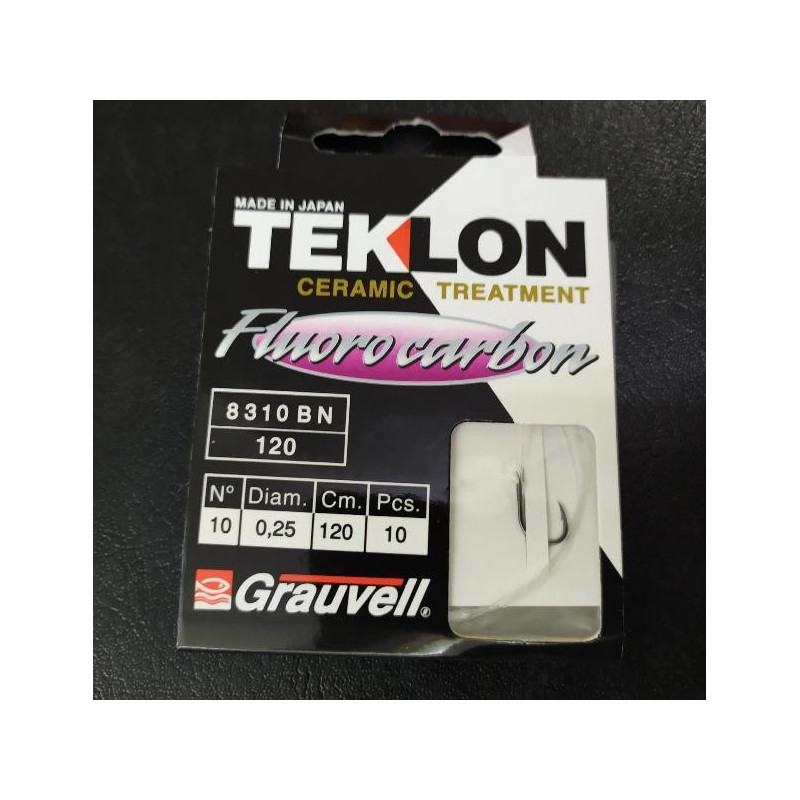 Anzuelos Montados Teklon FL 8310BN talla 10, blíster 0,25mm 10 unidades