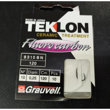 Anzuelos Montados Teklon FL 8310BN talla 10, blíster 0,25mm 10 unidades