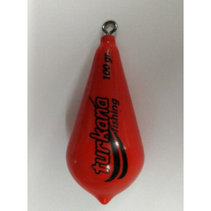 Plomo Tukana Fishing lágrima rolling rojo 100gr con anilla giratoria metálica
