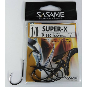 Anzuelos Sasame Super X F-910 Black Nikel 1/0