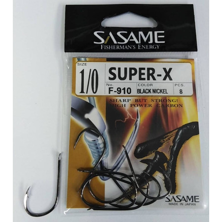 Anzuelos Sasame Super X F-910 Black Nikel 1/0