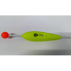 Flotador Evia EVA Mod. 128 de 20 gr, con punta roja de alta visibilidad