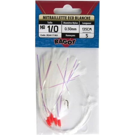 Sabiki Ragot Mitraillette ECO blanco