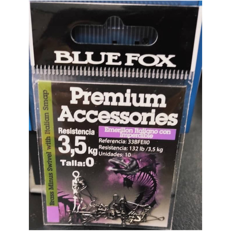 Emerillón Blue Fox Italiano Con Imperdible 