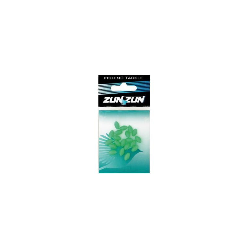 Perlas de Silicona Ovaladas Fluor Verde Lumi