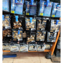 Seaguar Neox, expositor de tienda con varios modelos y diámetros de fluorocarbono