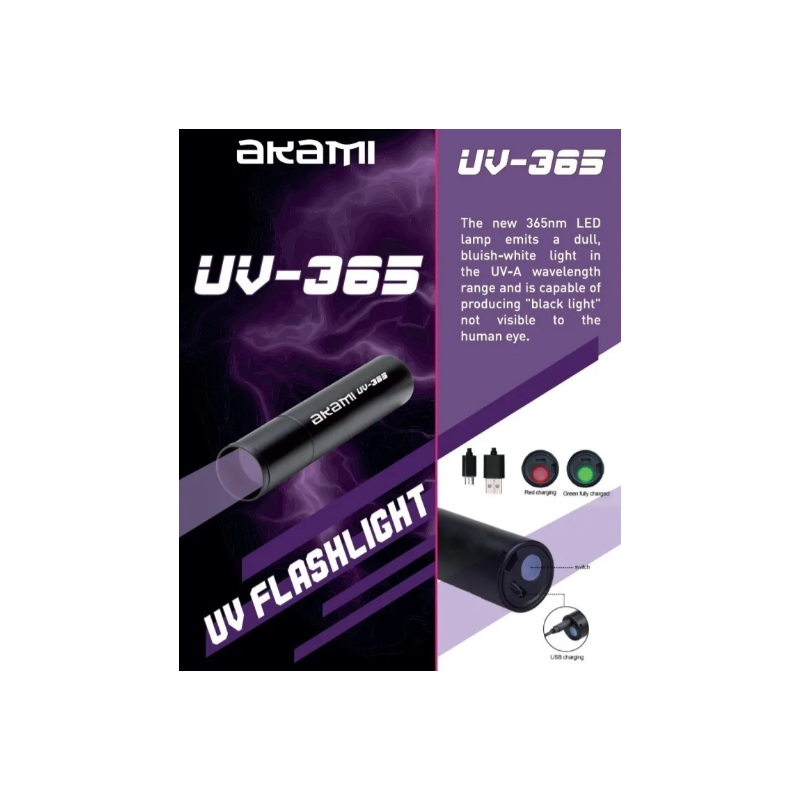 Linterna Akami UV-365 - Pesca Ultravioleta