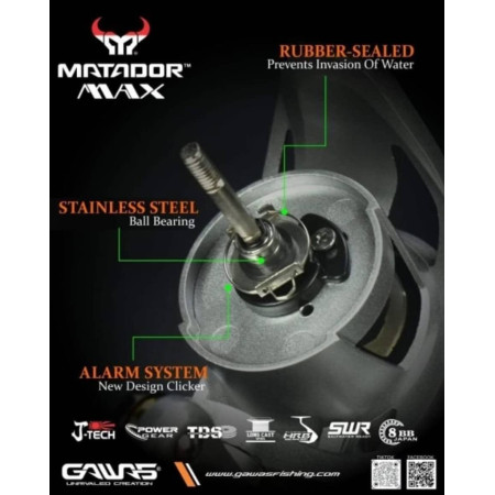 Carrete Xzoga Matador Max AR 2000/3000 - 15kg Freno - Spinning