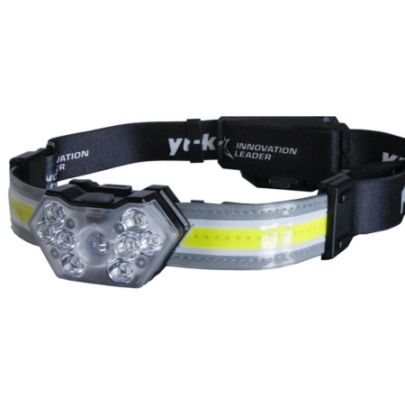 Linterna Frontal Yuki Wide USB | Luz Blanca y UV para Pesca