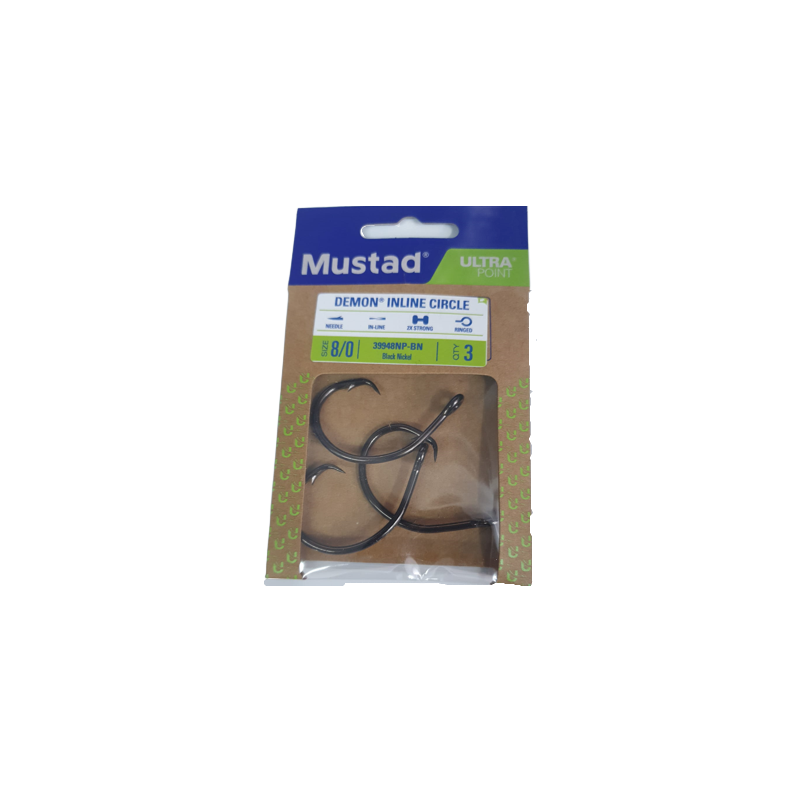 Anzuelos Mustad Demon Inline Circle 39948NP-BN
