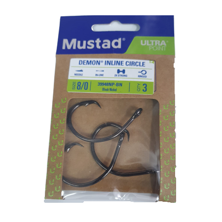 Anzuelos Mustad Demon Inline Circle 39948NP-BN