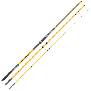 Caña Vercelli Oxygen Apprendista completa, 4,20 m en 3 tramos, blank amarillo con empuñadura de EVA