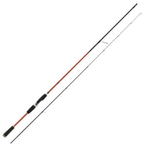 Caña Okuma Red Squid 2,47m completa, blank rojo con empuñaduras de EVA delantera y trasera