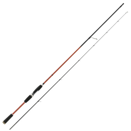 Caña Okuma Red Squid 2,47m completa, blank rojo con empuñaduras de EVA delantera y trasera