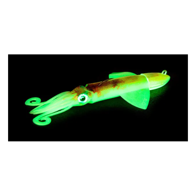 Vinilo Montaje Xipi EVO JLC 140mm color Real Brown, efecto GLOW verde bajo luz ultravioleta
