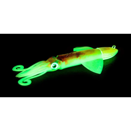 Vinilo Montaje Xipi EVO JLC 140mm color Real Brown, efecto GLOW verde bajo luz ultravioleta